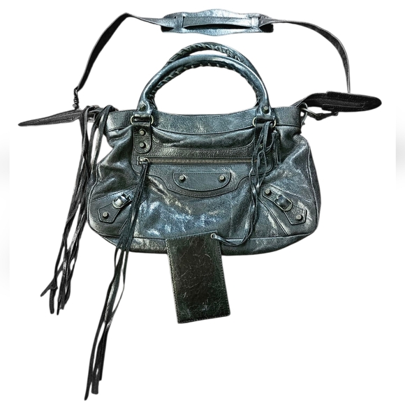 Balenciaga Firsf Shoulder/Hand Bag Black - Picture 1 of 8